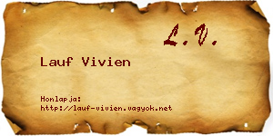Lauf Vivien névjegykártya